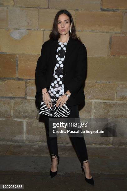 Erika Boldrin arrives at the Paco Rabanne show at La Conciergerie as part of the Paris Fashion Week Womenswear Fall/Winter 2020/2021 on February 27,...