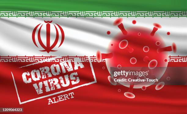 global corona virus alert - iran coronavirus stock illustrations