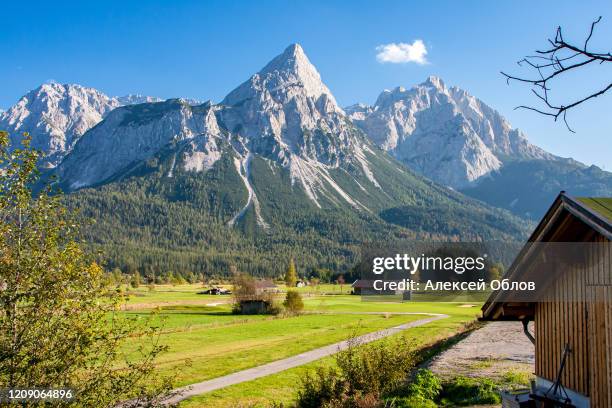 summer alpine landscape, near pfunds, austria, tyrol - austria stock pictures, royalty-free photos & images