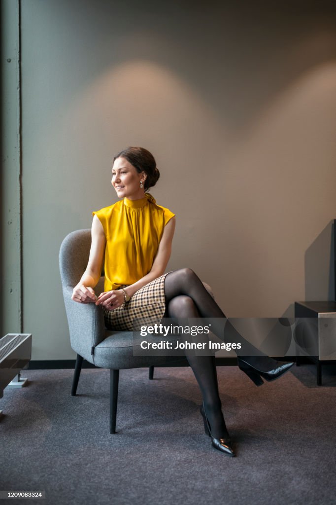 Businesswoman looking away