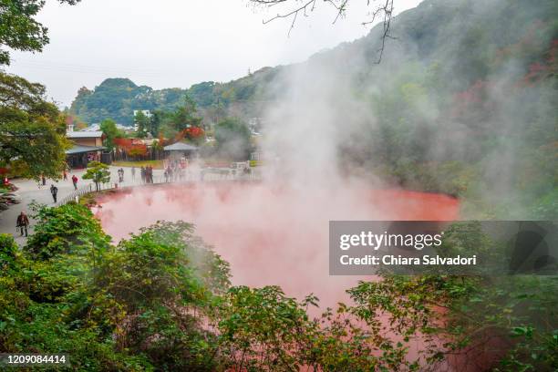 the hells of beppu: chinoike jigoku - beppu bildbanksfoton och bilder