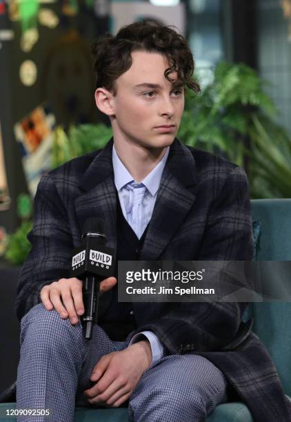 Actor Wyatt Oleff attends the Build Series to discuss "I Am Not Okay with This" at Build Studio on February 27, 2020 in New York City.