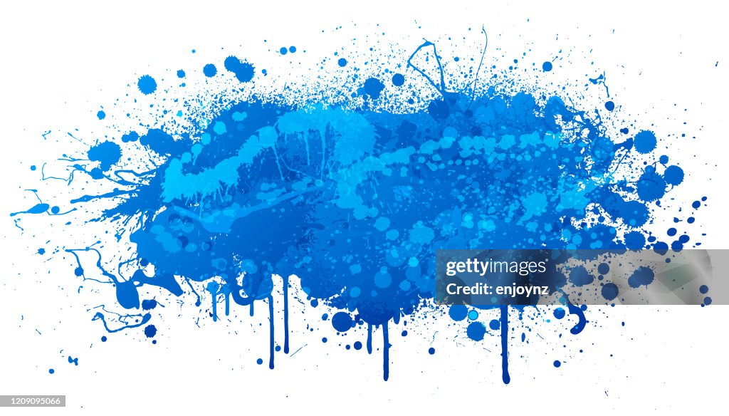 Splatter Effect Blue Blue Splatter Paint Background