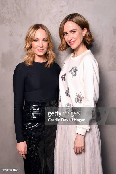 Joanne Froggatt and Katherine Kelly attend the "Liar" photocall at Curzon Bloomsbury on February 27, 2020 in London, England.
