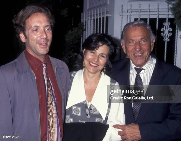 Adam Klugman, Nancy Nye and actor Jack Klugman attend the party for Garry Marshall on September 27, 1995 at the Monkey Bar in Los Angeles, California.