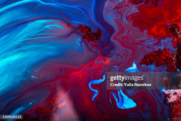 abstract liquid background - paint in water foto e immagini stock