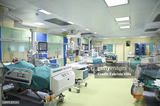 The intensive care unit at Cannizzaro Hospital on April 4, 2020 in Catania, Italy. Italy continues it's lockdown to help constrain spread of...