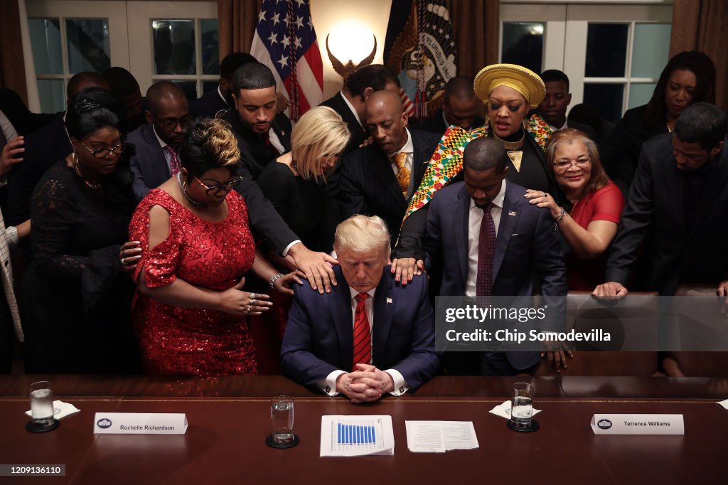 President Trump Meets With African American Leaders In The Cabinet Room