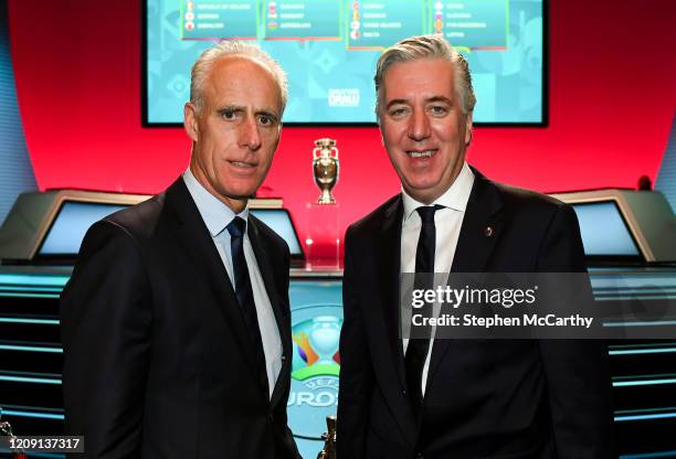 , Ireland - 2 December 2018; Republic of Ireland manager Mick McCarthy and John Delaney, CEO, Football Association of Ireland following the UEFA...