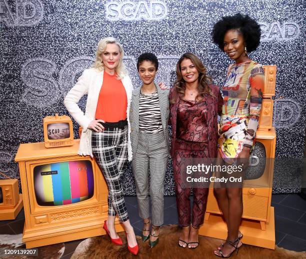 Elaine Hendrix, Tiffany Boone, Lisa Vidal and Xosha Roquemore attend SCAD aTVfest 2020 - Wonder Women: Acting For Television Presented By...