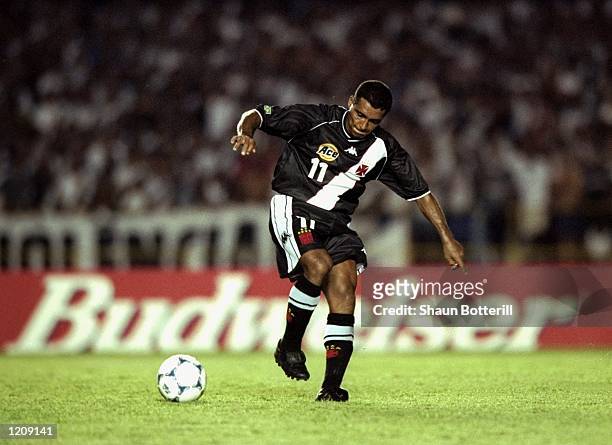 Romario of Vasco de Gama in action during the Final of the World Club Championship against Corinthians played at the Maracana Stadium in Rio de...
