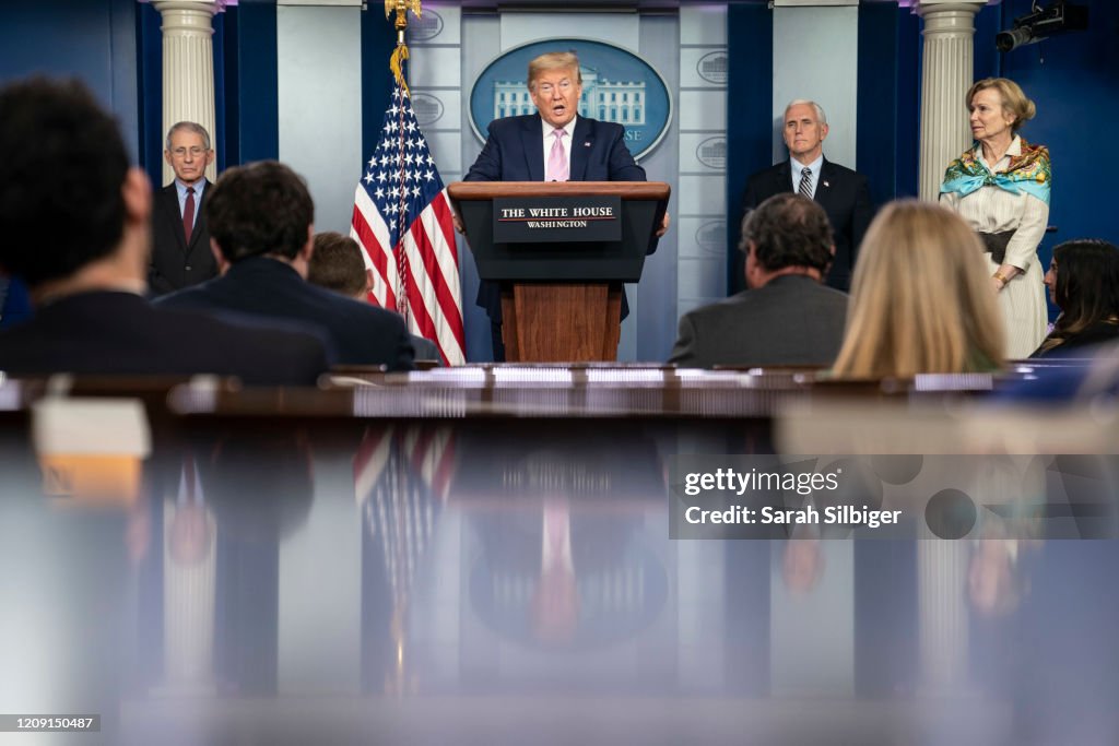 White House Coronavirus Task Force Speaks To The Media In Daily Briefing