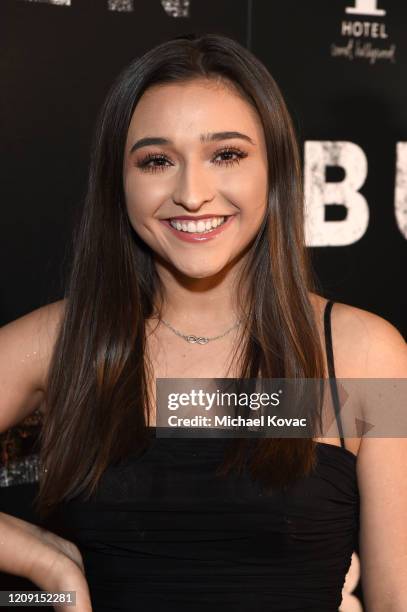 Teilor Grubbs attends the LA screening of "BURDEN" on February 27, 2020 in Los Angeles, California.