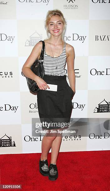 Imogen Poots attends the "One Day" premiere at the AMC Loews Lincoln Square 13 theater on August 8, 2011 in New York City.