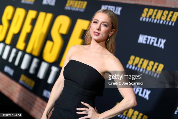 Iliza Shlesinger attends the Netflix Premiere Spenser Confidential at Westwood Village Theatre on February 27, 2020 in Westwood, California.