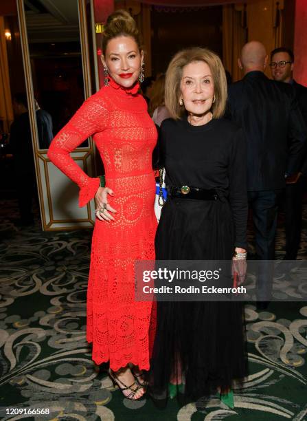 Co-founder Quinn Ezralow and WCRF co-founder Marion Laurie pose for portrait at The Women's Cancer Research Fund's An Unforgettable Evening 2020 at...