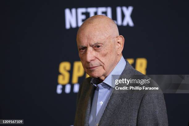 Alan Arkin attends the premiere of Netflix's "Spenser Confidential" at Regency Village Theatre on February 27, 2020 in Westwood, California.