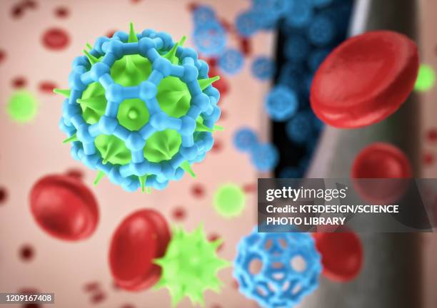 antiviral drug, conceptual illustration - fullerene stock illustrations