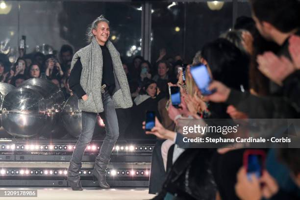 Designer Isabel Marant walks the runway during the Isabel Marant show as part of the Paris Fashion Week Womenswear Fall/Winter 2020/2021 on February...