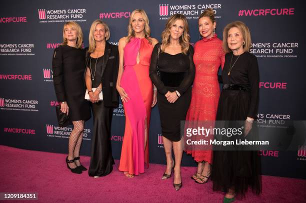 Kate Capshaw, Kelly Chapman Meyer, Jamie Tisch, Rita Wilson, Myra Biblowit, Quinn Ezralow, and Marion Laurie arrive at the Women's Cancer Research...