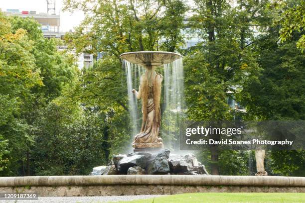 a statue in the iveagh gardens in dublin, ireland - dublin statue stock pictures, royalty-free photos & images