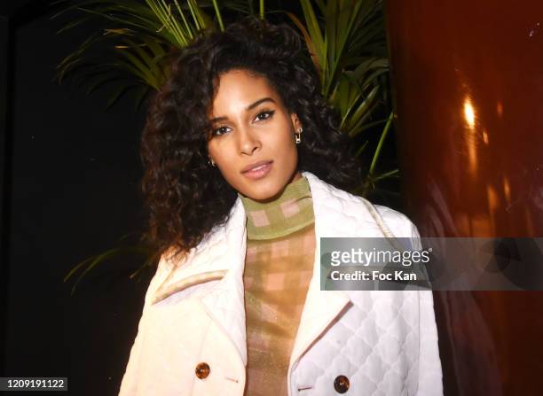 Cindy Bruna attends "Women to Women" Auction Party at les Bains on February 27, 2020 in Paris, France.