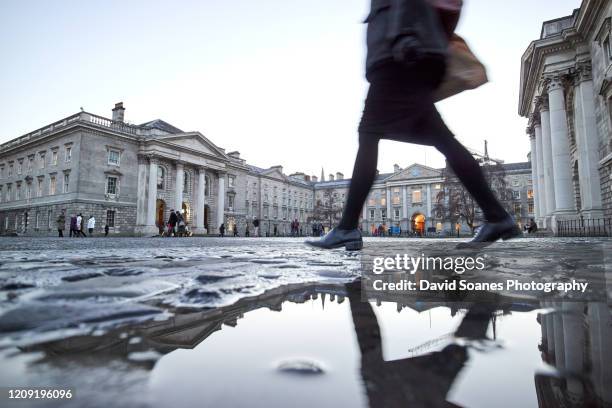 trinity college, dublin city, ireland - trinity college dublin stock pictures, royalty-free photos & images