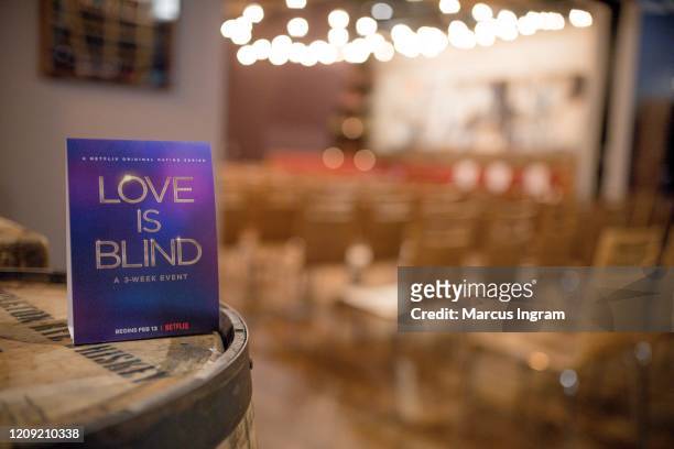 General view of the atmosphere during the Netflix's Love is Blind VIP viewing party at City Winery on February 27, 2020 in Atlanta, Georgia.