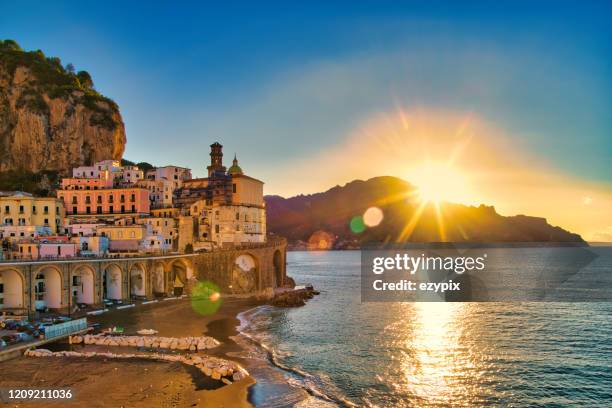 atrani - amalfi coast - italy - amalfi stock pictures, royalty-free photos & images