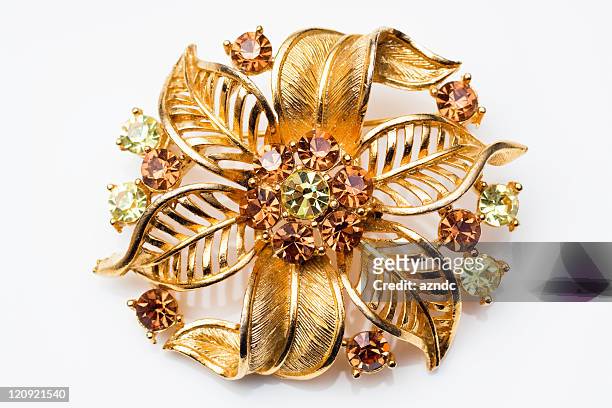 vintage brooch - brooch pin stock pictures, royalty-free photos & images