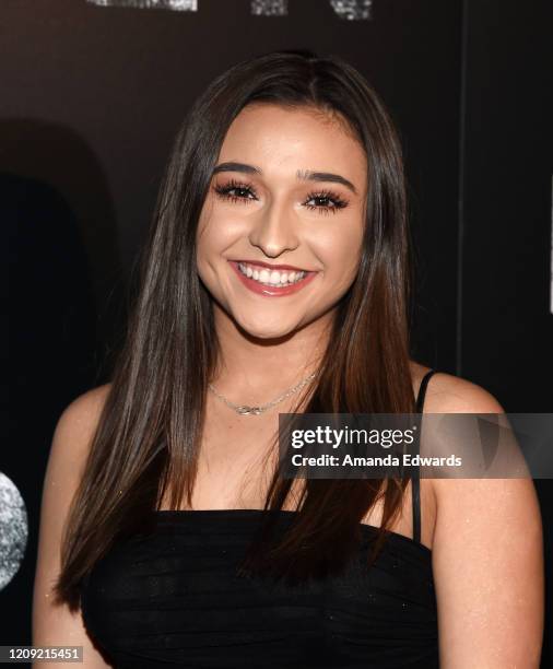 Actress Teilor Grubbs arrives at the premiere of "Burden" at the Silver Screen Theater at the Pacific Design Center on February 27, 2020 in West...