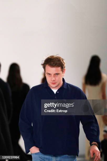 February 28: Fashion designer Jonathan Anderson during the Loewe show as part of the Paris Fashion Week Womenswear Fall/Winter 2020/2021 on February...