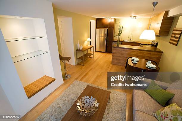 new apartment - bamboo flooring stock pictures, royalty-free photos & images