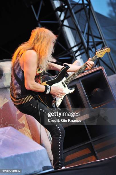 Iron Maiden, Janick Gers, Pukkelpop Festival, Hasselt, Belgium, 19 August 2010.