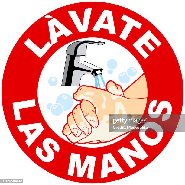 spanish washing hands - washing hands close up stock illustrations