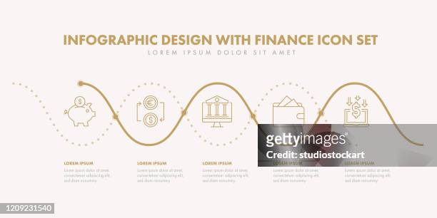 ilustrações, clipart, desenhos animados e ícones de design infográfico com conjunto de ícones financeiros - fund manager