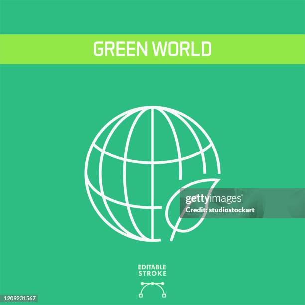 plant ecology single line icon.editable stroke - photosynthesis stock illustrations