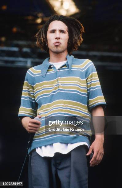 Rage Against The Machine, Zack De La Rocha, Pinkpop Festival, Landgraaf, Holland, 31 May 1993.