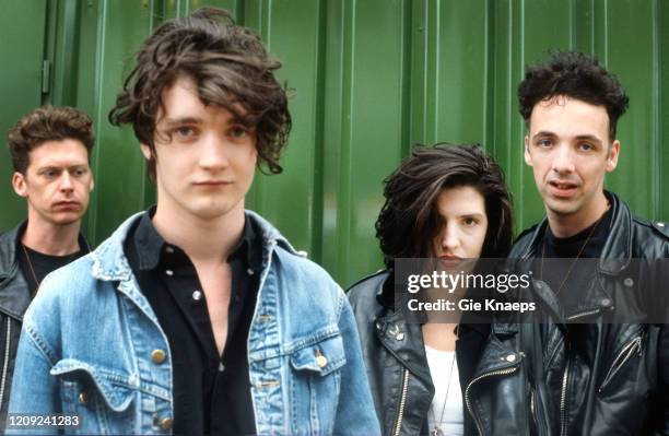 Portrait of Texas, Sharleen Spiteri, Johnny McElhone, Ally McErlaine, Stuart Kerr, backstage, Torhout/Werchter Festival, Werchter, Belgium, 2 July...