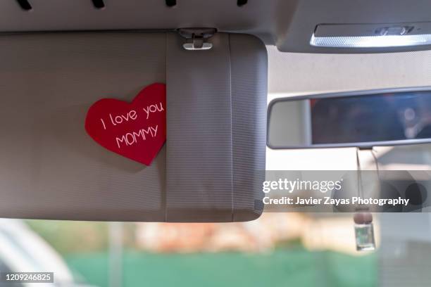 mommy’s day - car sunshade stock pictures, royalty-free photos & images