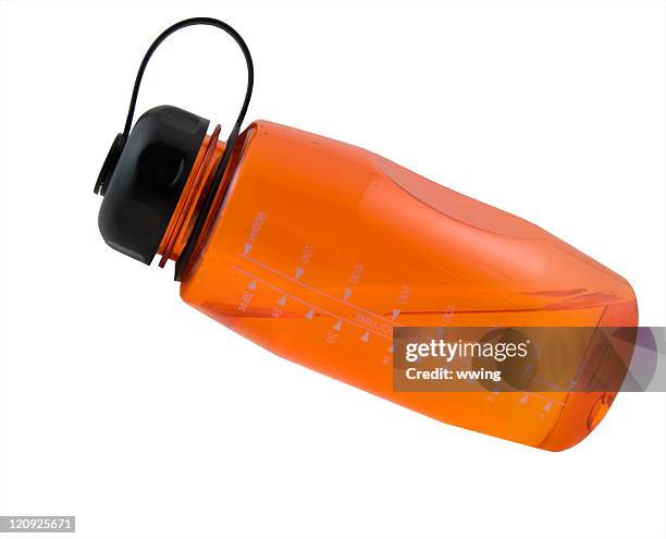 amber water bottle.. going green - bottled water stock pictures, royalty-free photos & images