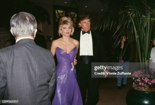 American businessman Donald Trump and American actress Marla Maples attend the 1992 Soap Opera Digest Awards, held at the Beverly Hilton Hotel in...