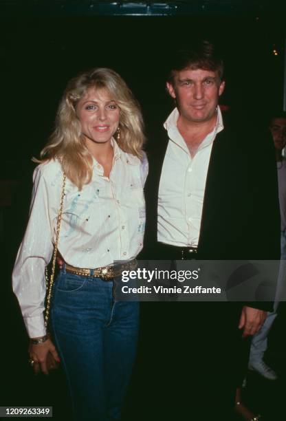 American businessman Donald Trump and American actress Marla Maples attend an event on circa 1992 in New York City, New York, circa 1992.