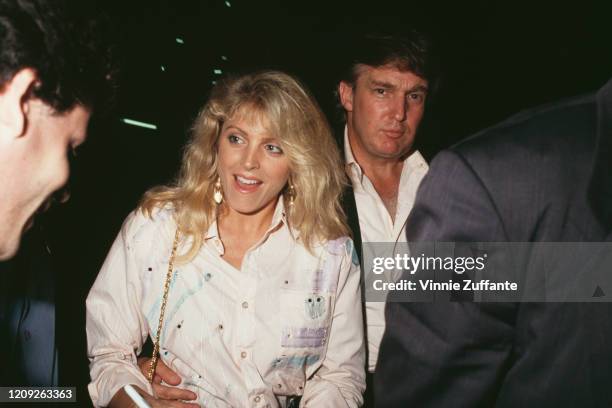 American businessman Donald Trump and American actress Marla Maples attend an event on circa 1992 in New York City, New York, circa 1992.