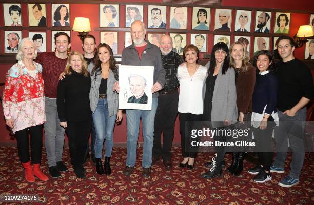 Michael Urie, Jane Alexander, James Cromwell, Ashley Park, Ben McKenzie, Priscilla Lopez with cast and crew pose as Sardis honors James Cromwell with...