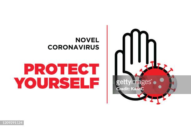 covid-19 outbreak influenza as dangerous flu strain cases as a pandemic concept banner flat style illustration stock illustration - infectious disease stock illustrations