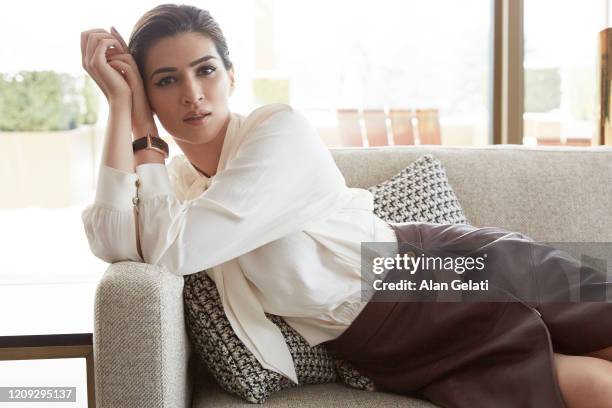 Actor Kriti Sanon is photographed for Harpers Bazaar magazine on December 12, 2019 in Burgenstock spa, Switzerland.