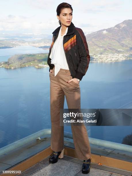 Actor Kriti Sanon is photographed for Harpers Bazaar magazine on December 12, 2019 in Burgenstock spa, Switzerland.