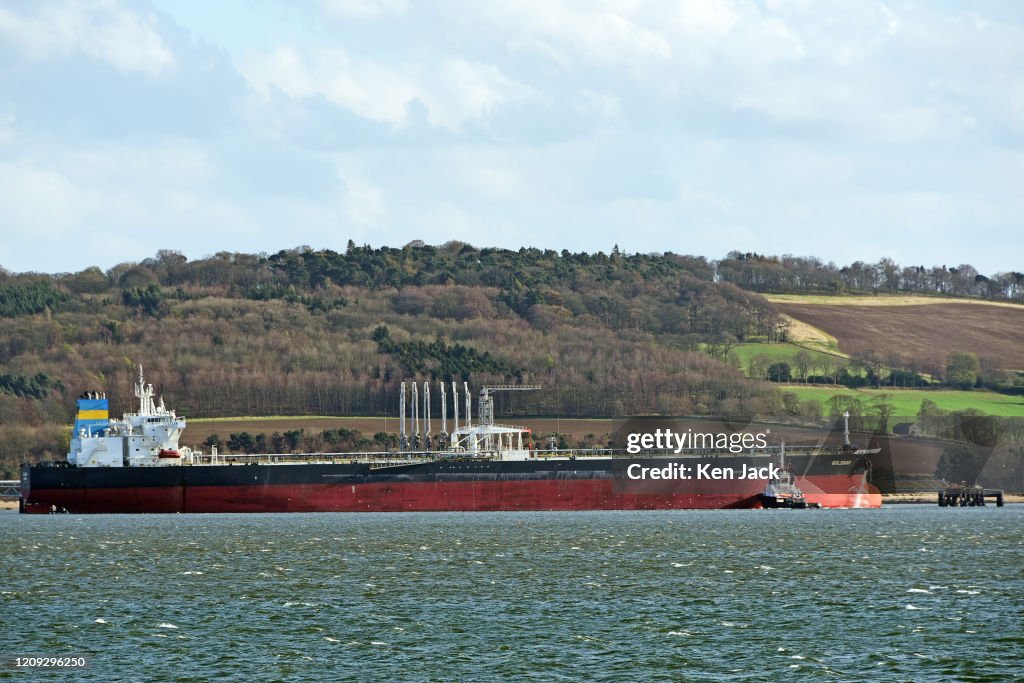 A Tanker Berths In The Forth As Oil Market Uncertainty Continues