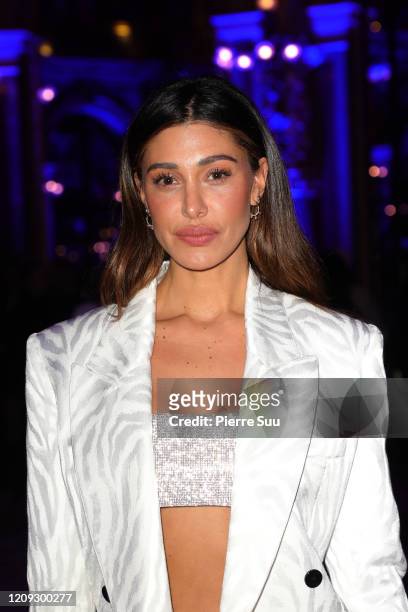 Belen Rodriguez attends the Redemption show as part of the Paris Fashion Week Womenswear Fall/Winter 2020/2021 on February 28, 2020 in Paris, France.